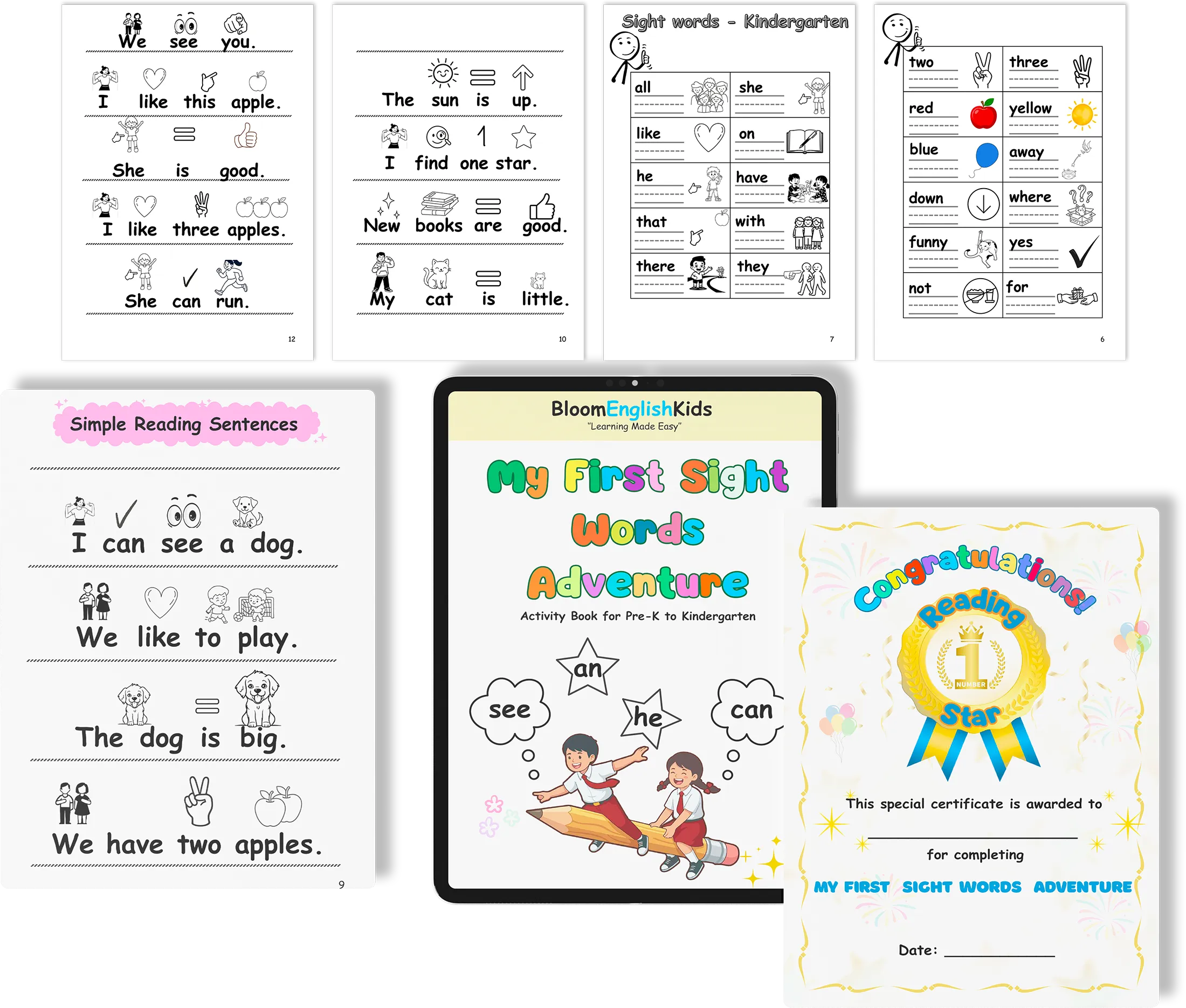50 Sight Words and Simple Sentence Reading